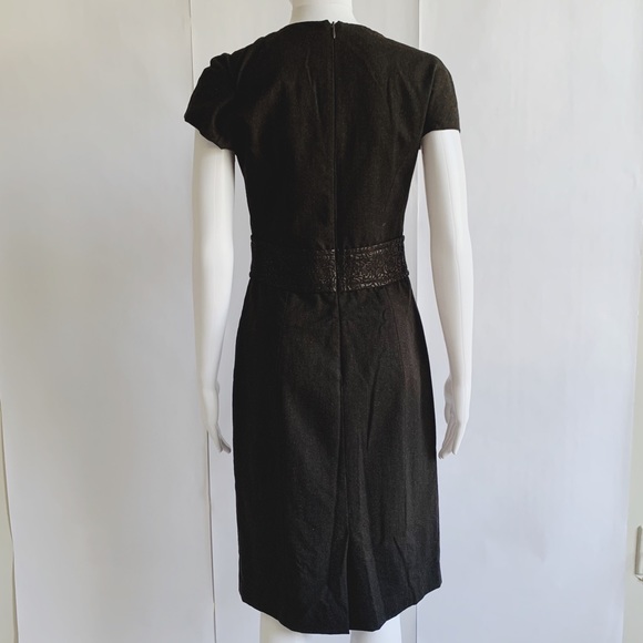 Etro Sheath Dress Lana Wool brocade trim waist - Picture 15 of 16